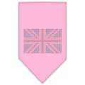 Unconditional Love British Flag Rhinestone Bandana Light Pink Large UN852090